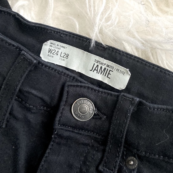 🖤TopShop Black JAMIE Jeans Size 24🖤 - Picture 5 of 6